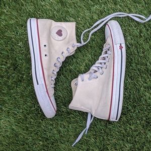 converse chuck taylor cream heart sneakers